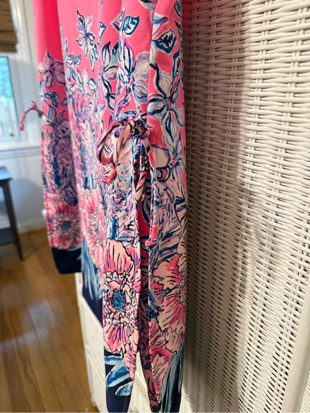Lilly Pulitzer size 14 Sleeveless Pink Floral Border Romper - Picture 4 of 5